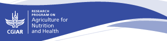 banner of the CGIAR research program, Agriculture for Health and Nutrition; links to program website
